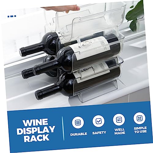 Soporte para 4 botellas de vino pequeño para refrigerador miniatura 3