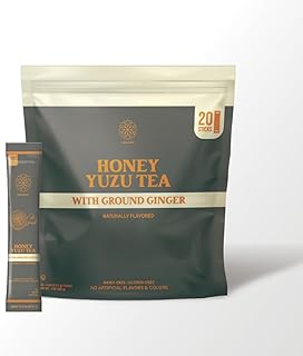 The Harmony Honey Yuzu (20 Sticks) Premium Black Tea, with Ground Ginger, Rich in Antioxidants, Vitamin C & L-Theanine, Sweetened with Real Honey, Enjoy Hot or Cold
