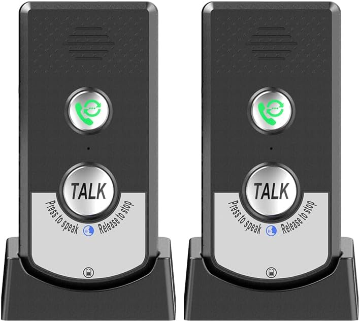 Decdeal 2 Pack Intercoms Wireless for Home, Voice Bidirectional Caller Home Ultra Long Distance Voice Interphone Elderly Caller Room to Room Communication Intercom Two Way Ringtone Call