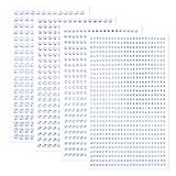 IANFAN 8 Blat Glitzersteine Selbstklebend, 3/4/5/6mm Strasssteine Selbstklebend Glitzersteine...