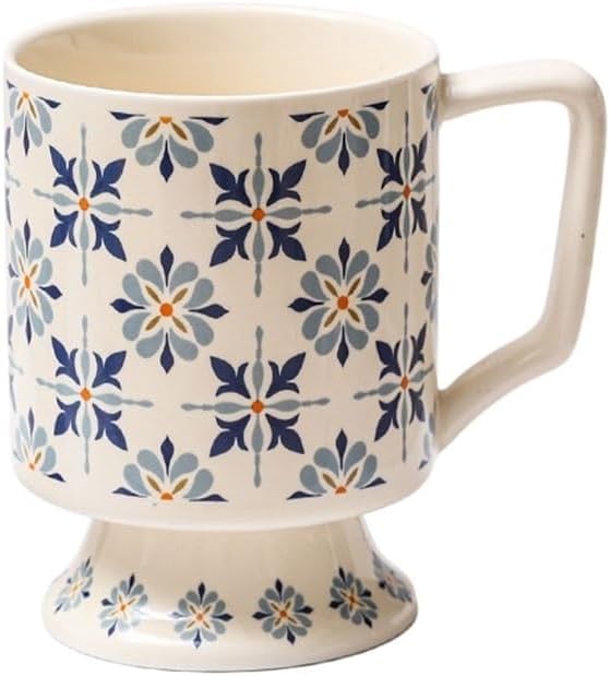 Colourful Patterned Ceramic Drinking Cup for Home Breakfast Coffee Milk Couple's Cups