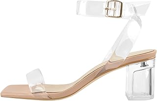 clear heel sandals size 12