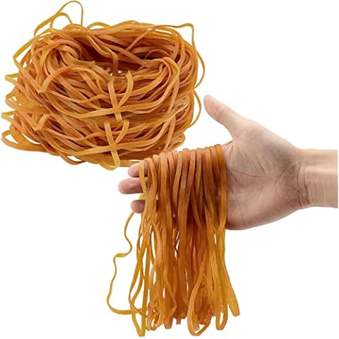 JEUIHAU 200 PCS 20cm/8 Inch Large Rubber Bands, Thick Elastic Rubber Bands, Heavy Duty Trash Can Bands Strong Elastic Bands for Office Supply, Garbage Cans, File Folders Cover