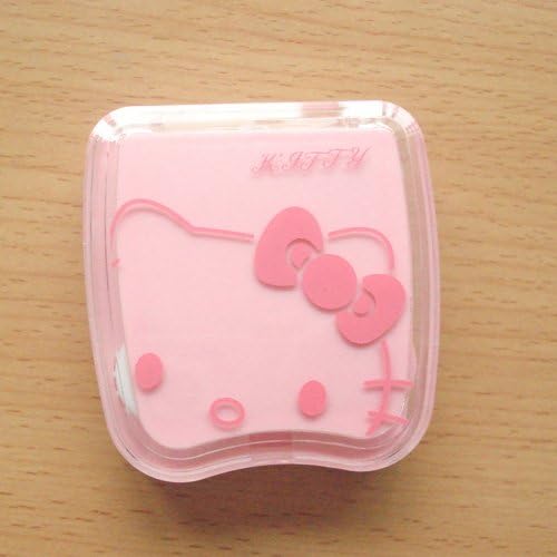 NEW VERY Cute Pink Hello Kitty Contact Lenses Case Set BOBO