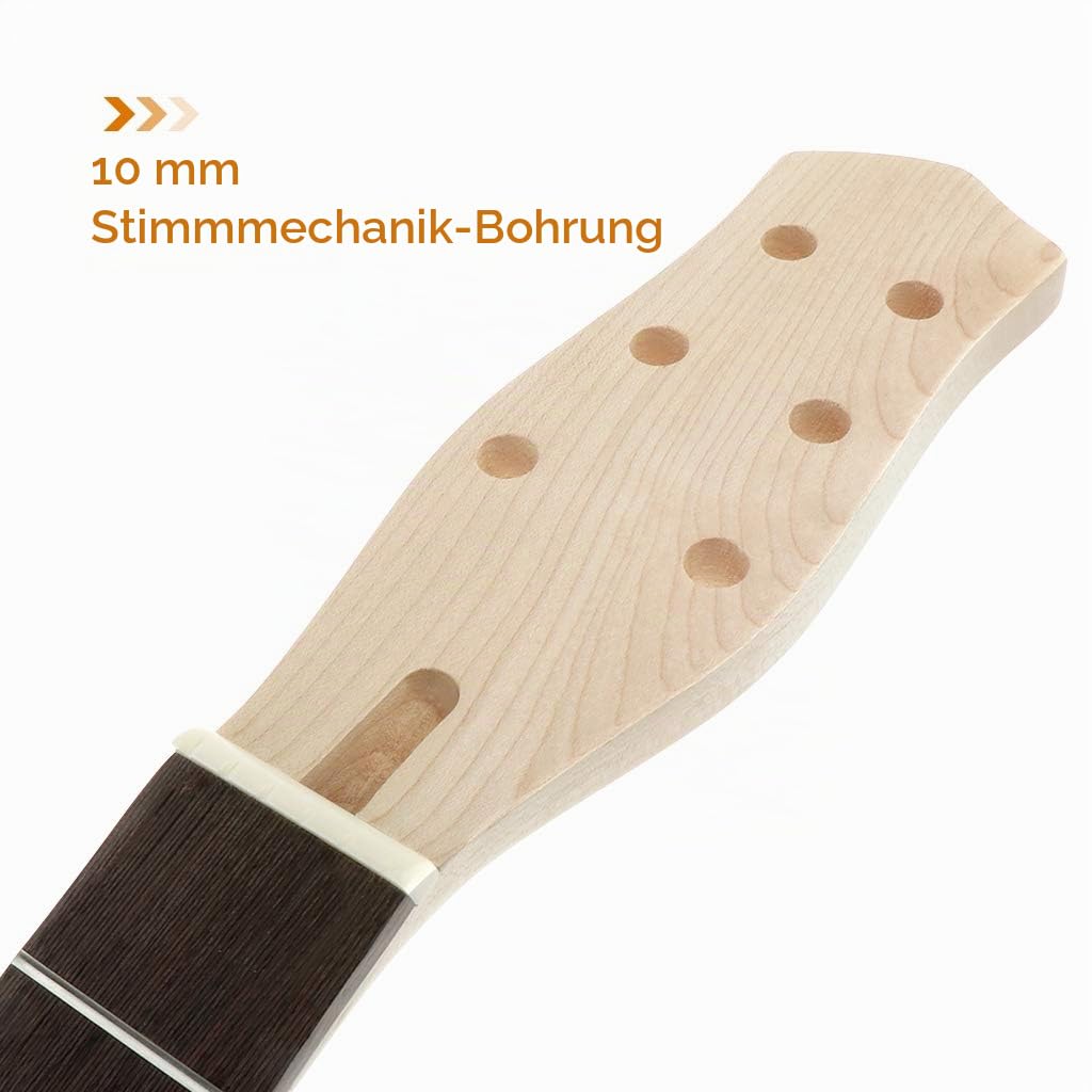 Alnicov E-Gitarrenhals, 22 Bünde, Mahagoni-Hals, Ahorn-Griffbrett, mit weißen Trapez-Punkten, für LP-Gitarren