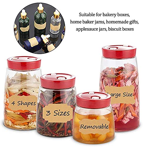 600 stuks kraftpapier etiketten stickers, handgemaakte baksticker zelfklevend etiket handgemaakte zelfklevende stickers… - Afbeelding 6