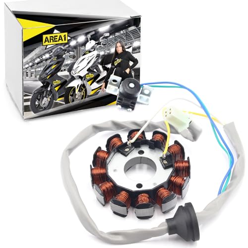 Area1 Estator de alternador de Repuesto para de 50 CC a Partir del año 03 – 12 Polos – para Aerox, Neos, Jog, Nitro, Booster, Stunt, F10 F12 F15, Italjet