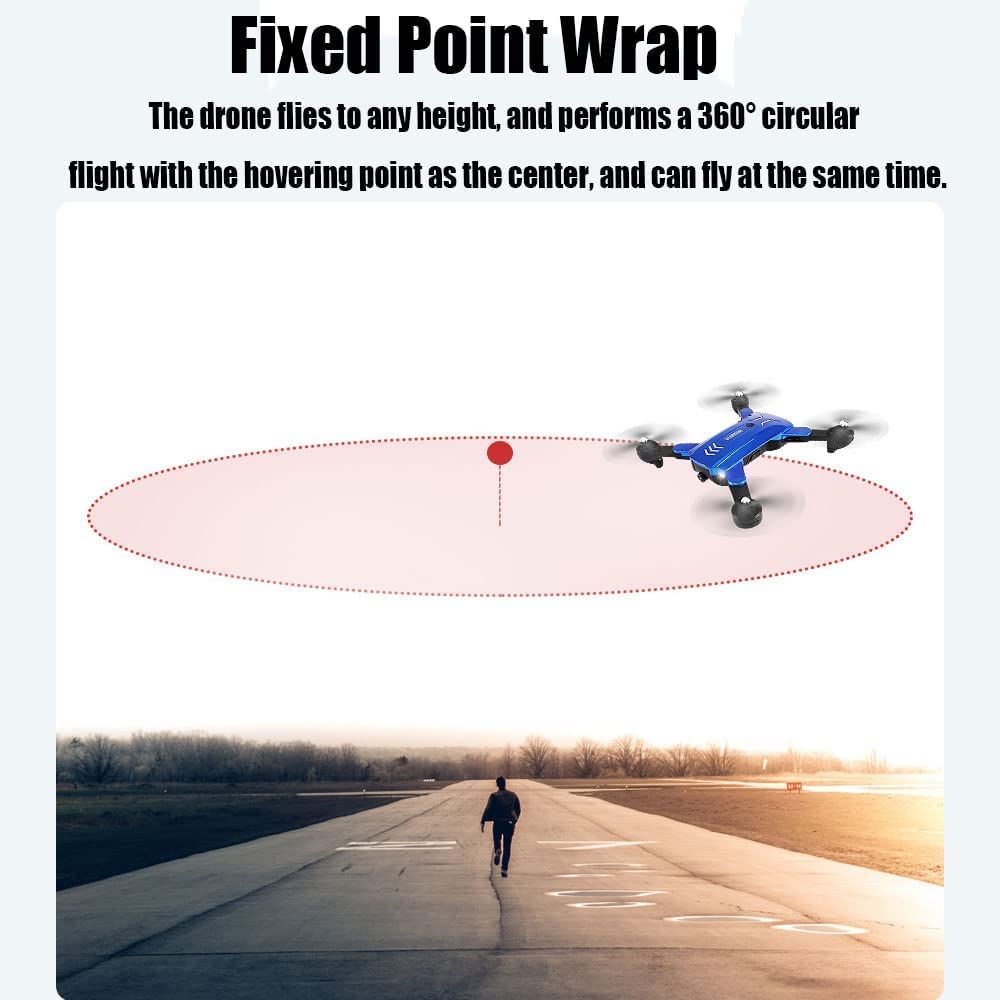 Posizionamento del flusso ottico del drone con doppia fotocamera 4K HD per principianti, GSP, luce a LED, esacottero pieghevole RC con modalità senza testa, volo a punto fisso, volo RTF stabil