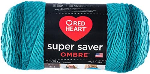 Coats & Clark Super Saver Ombre Yarn, 10 oz, DEEP Teal