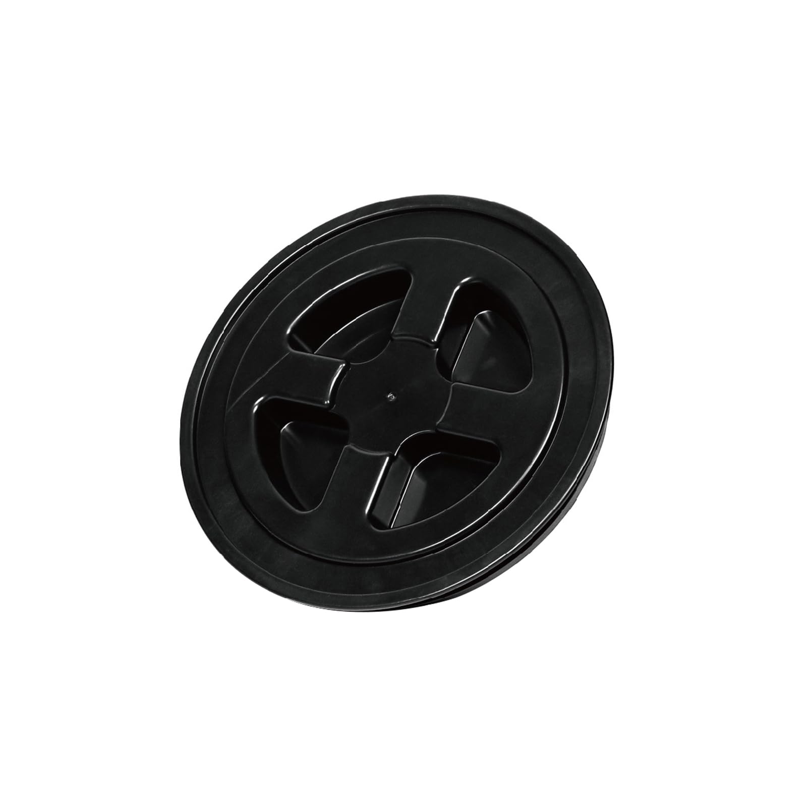 1Pcs 20L/5 Gallon Bucket Lid Screw Cap Plastic Leak-Proof Screw Seal Lids Black