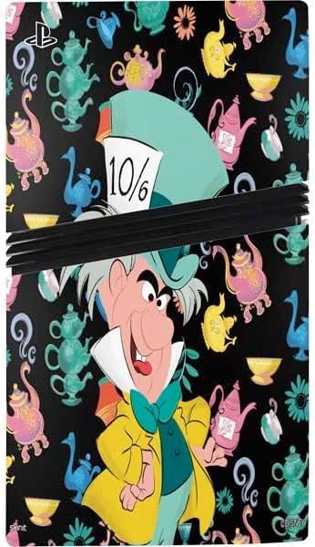 Skinit Decal Gaming Skin Compatible with PS5 Pro Bundle - Officially Licensed Disney Alice in Wonderland (Animated) The Mad Hatter Design