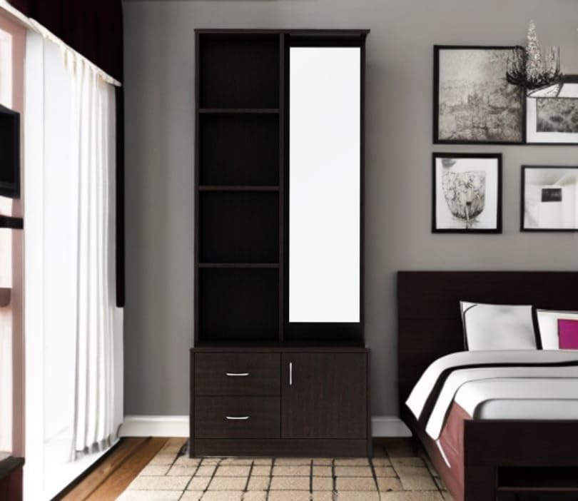 Dressing Table in wenge Finish/Dressing Table for Bedroom/Dressing Table with Storage.-image-0
