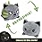TeeTurtle - The Original Reversible Cat Plushie - Gray Catzilla - Cute Sensory Fidget Stuffed Animals That Show Your Mood - Perfect for Halloween!