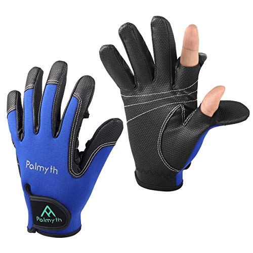 Palmyth Neoprene Fishing Gloves for Men and Women 2 Cut Fingers Flexible Great for Photography Fly Fishing Ice Fishing Running Touchscreen Texting Shooting Hiking Jogging Trekking Cycling Walking