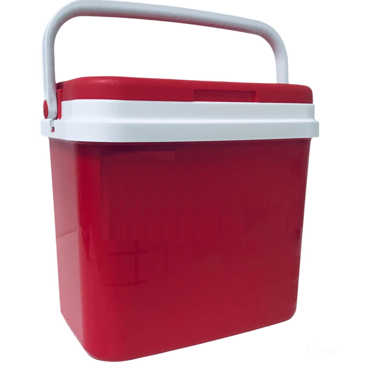 KROWN - Nevera Portátil Térmica, Rojo y Blanco, Polipropileno, Ideal para Actividades al Aire Libre, Camping en el Jardín, Barbacoas, Picnic, Playa. Capacidad