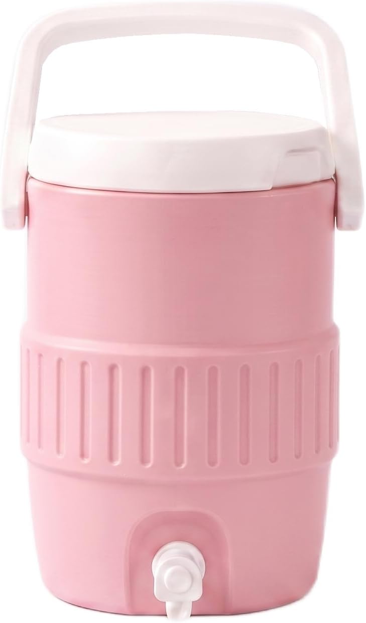 Cooler Can Holder with Handle Retro Mini 12oz Cute Drink Holder Sports Gifts for Pool Party Decorations 3D Printed (Pink)
