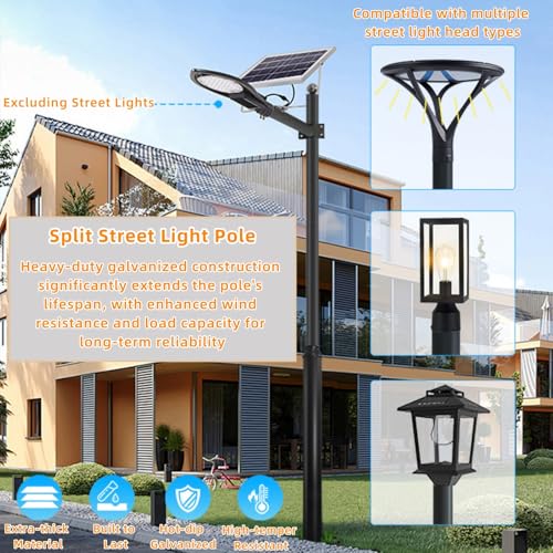 Lemoeyes Outdoor Street Light Pole with Ground Cage & Base, 20FT 114+76mm by Lemoeyes - Used condition - Image 4