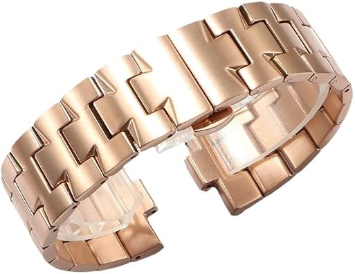 Stainless Steel Watch Strap For Vacheron Constantin Overseas 5520V/47450/47040 Bracelet With Raised Lugs For VCRose gold,7MM