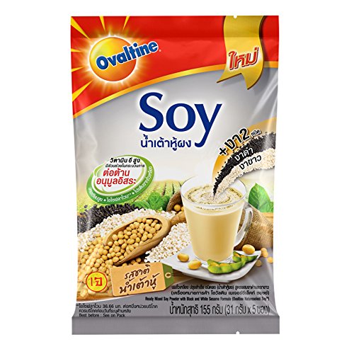 Ovaltine, Nature Select, Ready Mixed Soy Powder with Black and White Sesame Formula, net weight 155 g (Pack of 1 piece) / 8eststore by KK