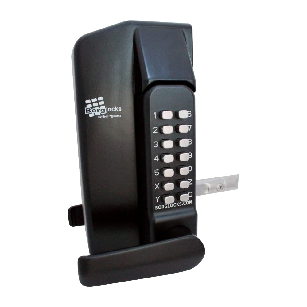 Borg Black Locks Bl3430 Lever Operated Marine Grade Metal Gate Double Digital Lock