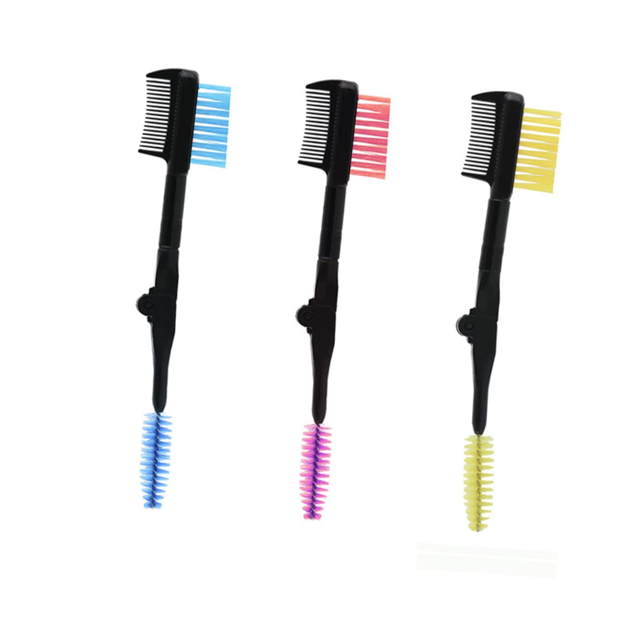 Vaguelly Eyelash Eyebrow Comb Double Ended Makeup Brush Tool for Precision Application Versatile Cosmetic Brush for Shaped Brows and Defined Lashes Random Color