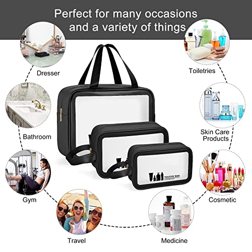 Maange Toiletry Bag For Women Men, Translucent Waterproof Makeup Cosmetic Bag Travel Organizer For Accessories, Toiletries #TOP2