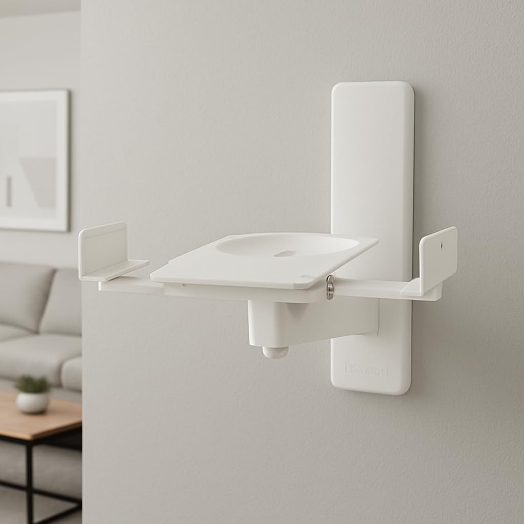 RO&CO B-Tech BT-77 White – Coppia di Supporti da Parete per Diffusori Bianco • Regolabili 135-280 mm • Orientabili e Inclinabili • Fino a 25 kg • Installazione Professionale.