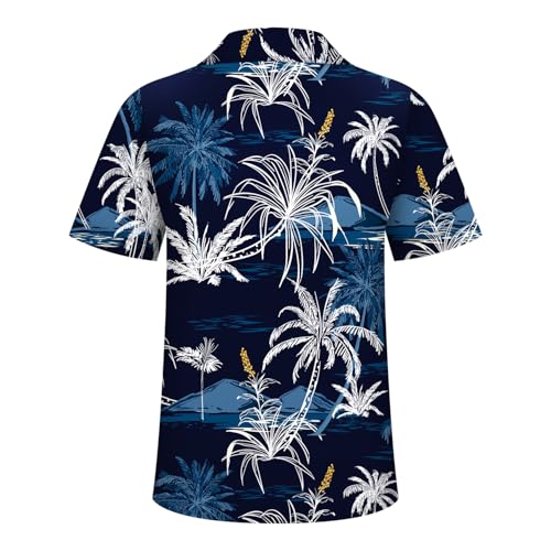 Image of Hawaiian Shirt for Men Tropical Shirts Summer Beach Button Down Short Sleeve Luau Aloha Floral Cruise Vacation Outfit 2026