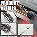 MAXMAN Stainless Steel Bore Brush, 8pcs Wire Brush for Drill, Durable Metal Bristles Twisted, 8 Size Set Multiple Diameter Options, 1/4 Inch Hex Shank, for Power Drill Impact Driver & Tube Cleaning