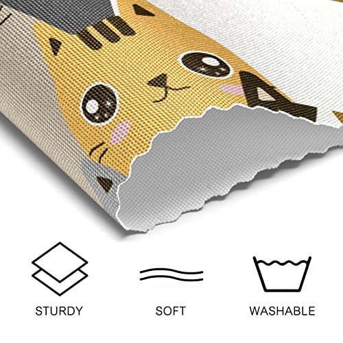 Set de table chat mignon anti-dérapant 30x30 cm lot de 4 - 5