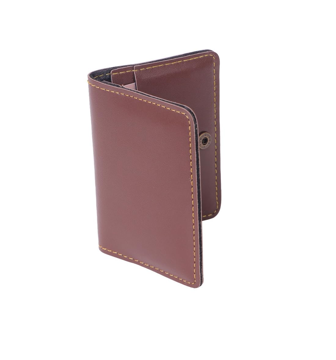 Men's Artificial Pocket Sized PU Leather Credit Debit Business Card Holder Case Wallet for Men & Womens casualy Gift for Men & Women (Wine)-image-44
