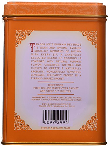 Trader Joe's Pumpkin Spice Rooibos Herbal Blend Beverage 20 Sachets #TOP1