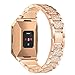 bayite Replacement Metal Bands for Fitbit Ionic, Adjustable Bling Band with Rhinestone For Fitbit Ionic Smart Watch Rose Gold