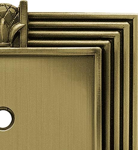 Franklin Brass 64474 Pineapple Single Toggle Switch Wall Plate/Switch Plate/Cover, Tumbled Antique Brass