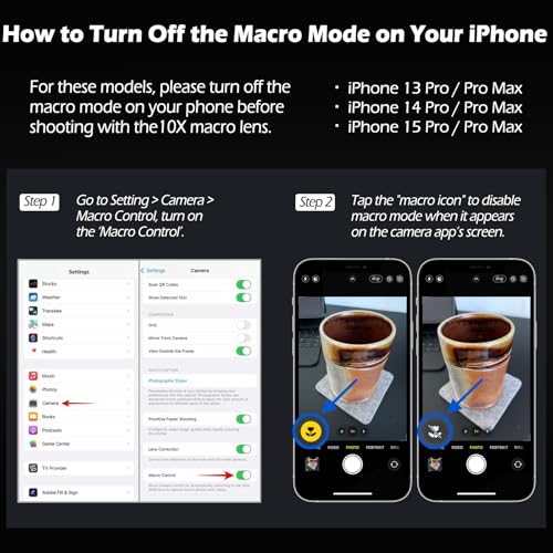 【2025 Upgraded】 75mm Macro Lens for iPhone, Pixel, Samsung Galaxy, OnePlus, Huawei, and Other Phones, Phone Camera Lens Macro Lens Attachment for iPhone, Universal Clip Included