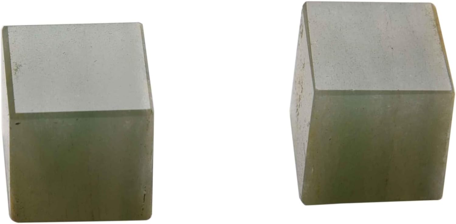 Reiki Light Green Aventurine Cube Shape Stone 0.5" to 1" Inches Approx Set of 5 Pcs