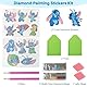 COQOYO Diamond Painting Kinder Sticker Set, 27pcs 5D Diamantmalerei Bilder, Cartoon Mini Diamant Mosaik Aufkleber, DIY Mosaikherstellung Basteln Kit für Jungen Mädchen Anfänger Geburtstag Geschenke
