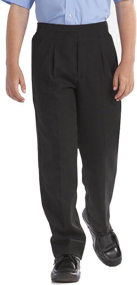 4Directuniforms-BOYS School/Formal CLASSIC Quality STURDY FIT PLUS SIZE"Palvini" Trousers-6-13Yrs (10-11YRS, Black)