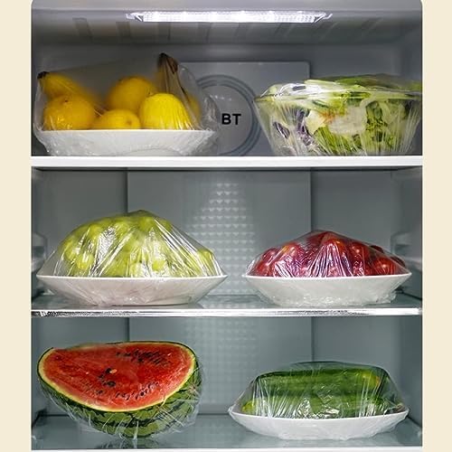 أكياس حفظ الطعام الطازجة 100 قطعة ، أغطية وعاء قاب...