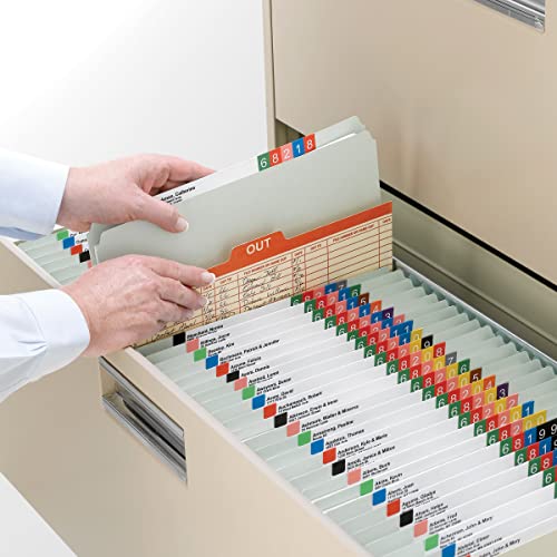 Smead Pressboard Fastener File Folder With Safeshield Fasteners, 2 Fasteners, Straight-Cut Tab, 2" Expansion, Letter Size, Gray/Green, 25 Per Box (14910) #TOP5