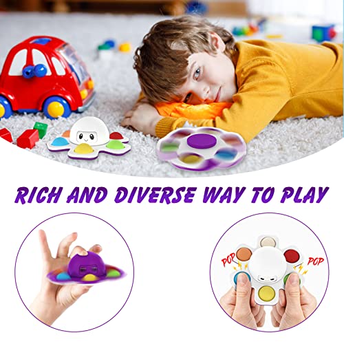 5pcs polvo Face Changing Fidget Spinner Pop Toy, Polvo Pop Bubble Fidget Toy Simples sensorial Fidge