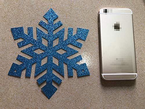 2 Pack White & Blue & Light BLue Glitter Snowflake Banner-Christmas Party Decorations,Winter Wonderland Birthday Baby Shower Decorations