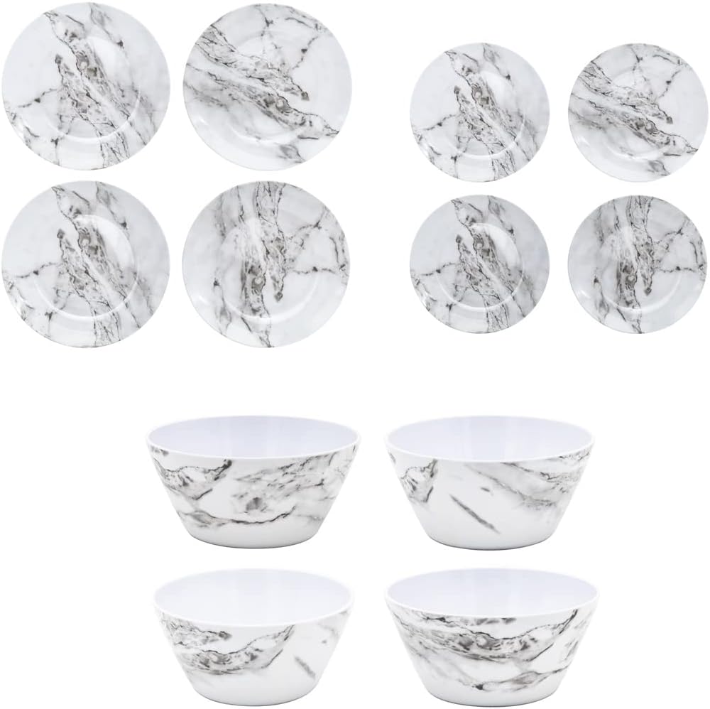 Godinger Dinnerware Marble Melamine Dinner Set featuring