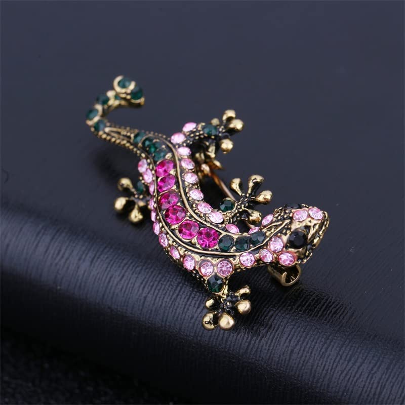 Broche diamant vert rétro en alliage ciselé de haute qualité - 4