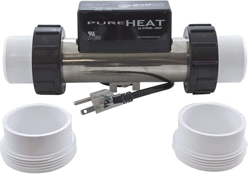 Hydro-Quip Pure Heat 2in in-Line Compact 1.5kW Whirlpool Bath Heater PH301-15UV