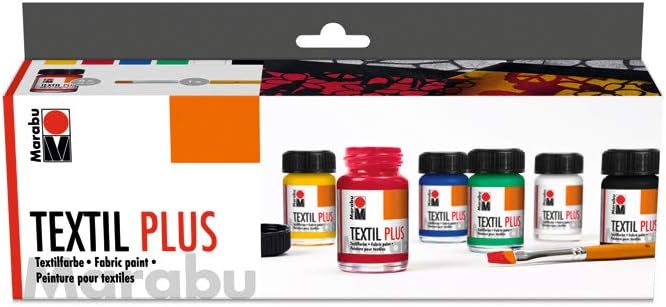 Textile dye Set, fabric, Multi-Coloured, 15 ml (Pack of 6)