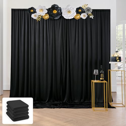 10ftx30ft Royal Blue Thick Wrinkle Free Backdrop Curtain Panels for Parties, 6 Panels 5ftx10ft Polyester Photography Backdrop Drapes, Wedding Birthday Party Baby Shower