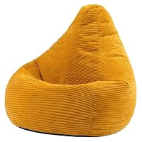 icon Dalton Cord Bean Bag with Filling Included, Yellow