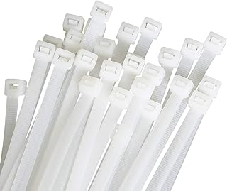 رباط كابلات متين من النايلون 4.8 × 370 ملم - أربطة ذاتية الغلق مقاومة للأشعة فوق البنفسجية، عبوة من 100 قطعة لتنظيم الكابلات والتجميع العام