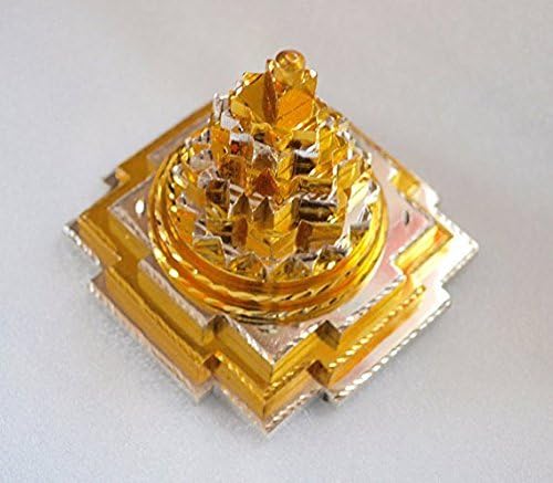 IS4A BLESSED & ENERGIZED Sri Meru Yantra 3D with 11 Plates in Panchdhatu (Mixture 5 metals)-2Lx2Wx2H Inches-For Spiritual powers, Inner Doshas & Enormous wealth